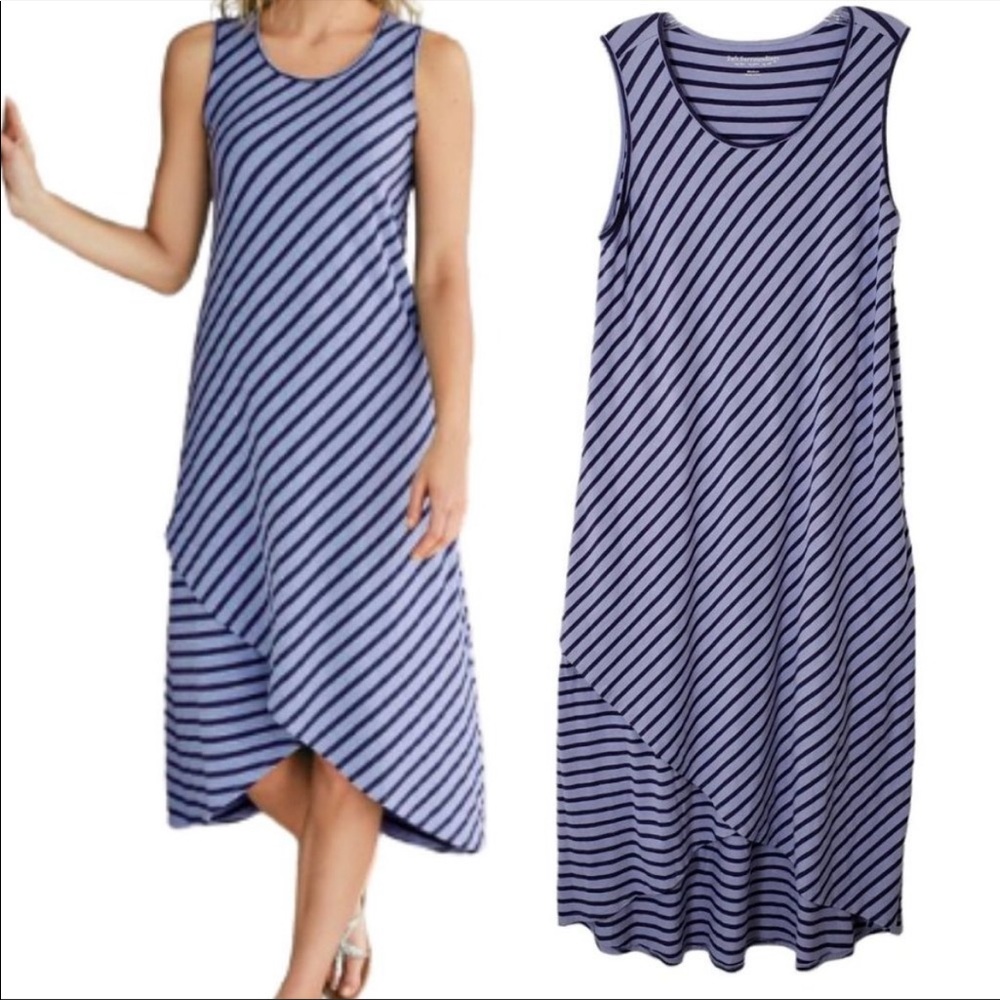 Soft Surroundings SARINA striped tiered sleeveless tank dress size 2X
